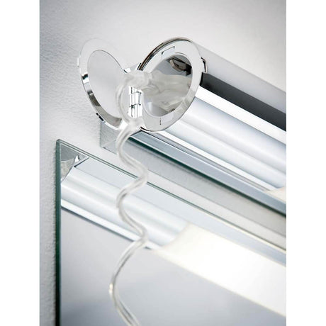 Orgone væglampe IP44 Stikkontakt LED 10,5W 700mm Krom Hvid, elegant monteret væglampe med spejl