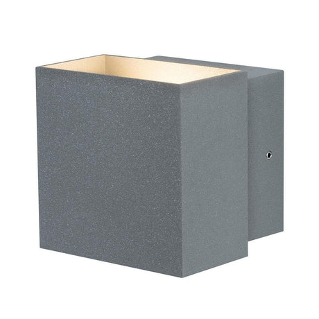 Wall surface-mounted light LED Cybo square 2x3W grey 100x100mm in an elegant design for attractive lighting accents.