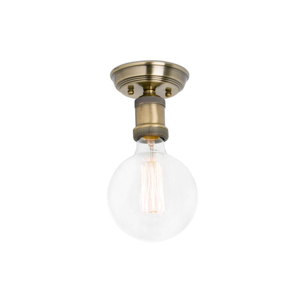 Wandleuchte ART Altgold mit modernem Design und glühbirnenförmigem Leuchtmittel.