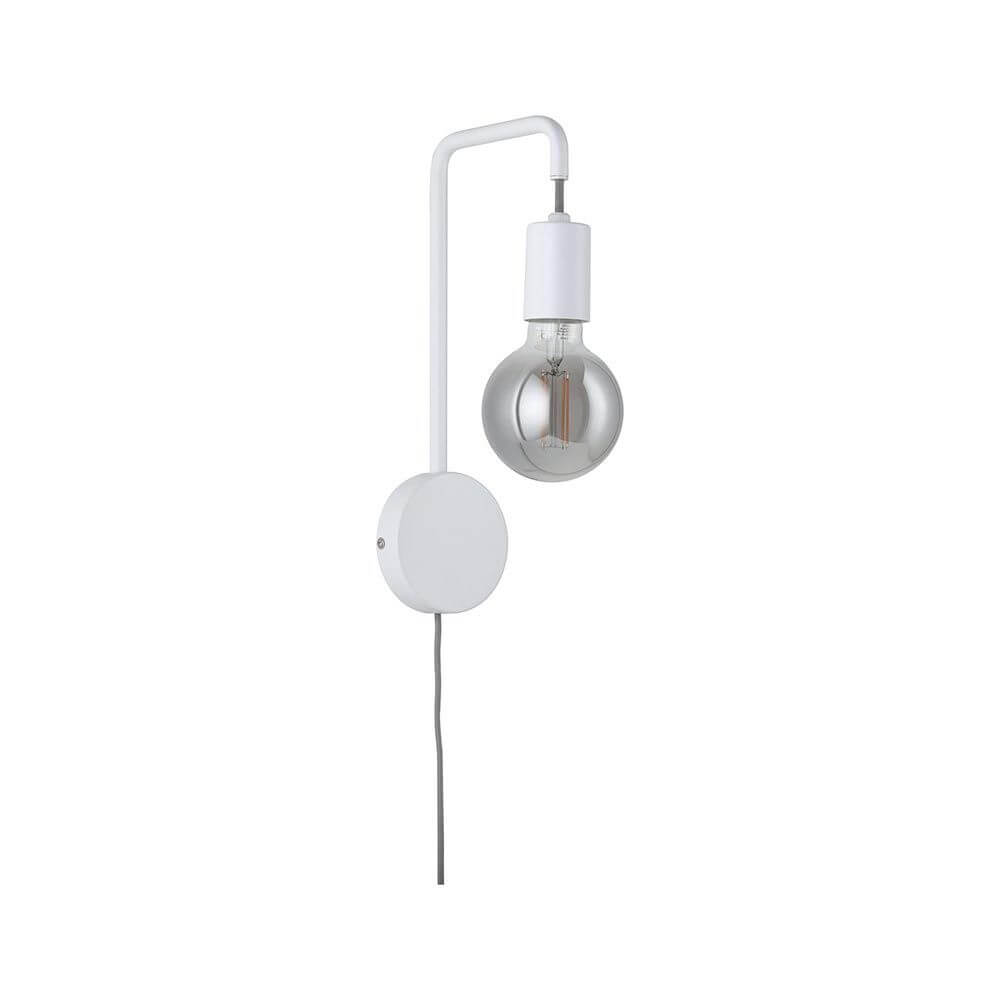 Wandleuchte Calvani Dimmbar Weiß - moderne Wandlampe mit glühbirne für Wohnzimmer und Flur.
