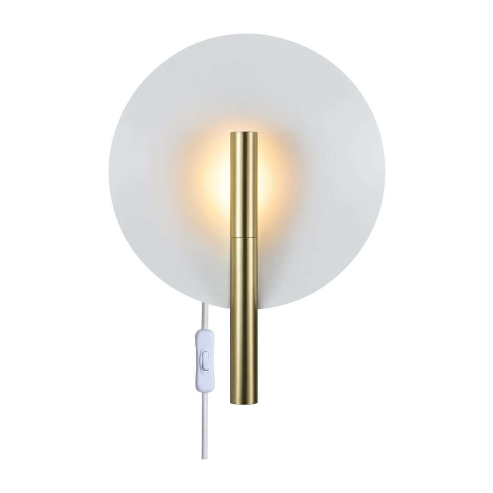Wandleuchte Furiko mit kugelförmigem Lampenschirm und indirektem Licht, ideal für Flur oder Schlafzimmer.