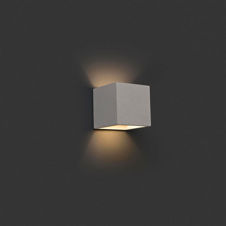 Wandleuchte KAMEN Beige moderne beige Wandlampe mit indirektem Licht und kubischem Design