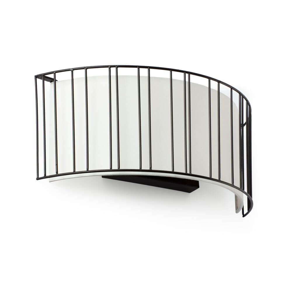 Wandleuchte LINDA 2-flammig Schwarz, Weiß mit modernem Design und eleganter Form.