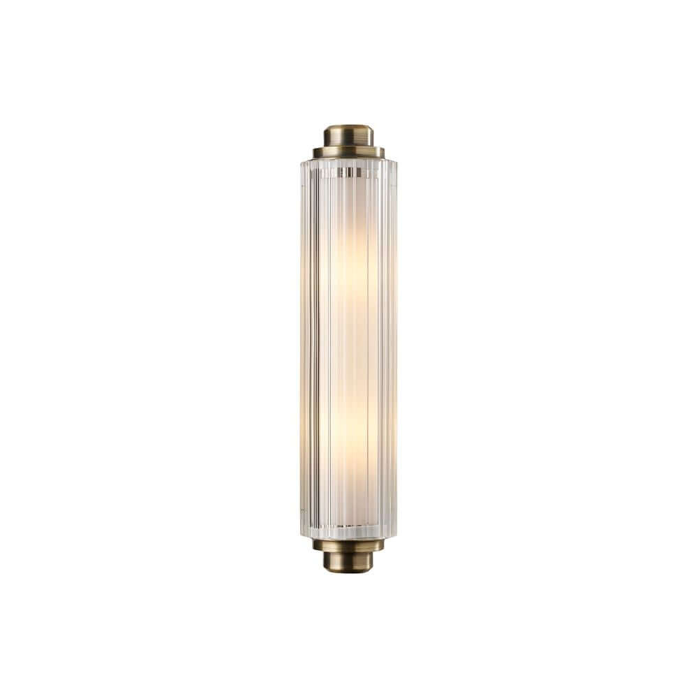 Wandleuchte Nimal Double IP44 in modernem Design mit klarem Glas und edelen Details.