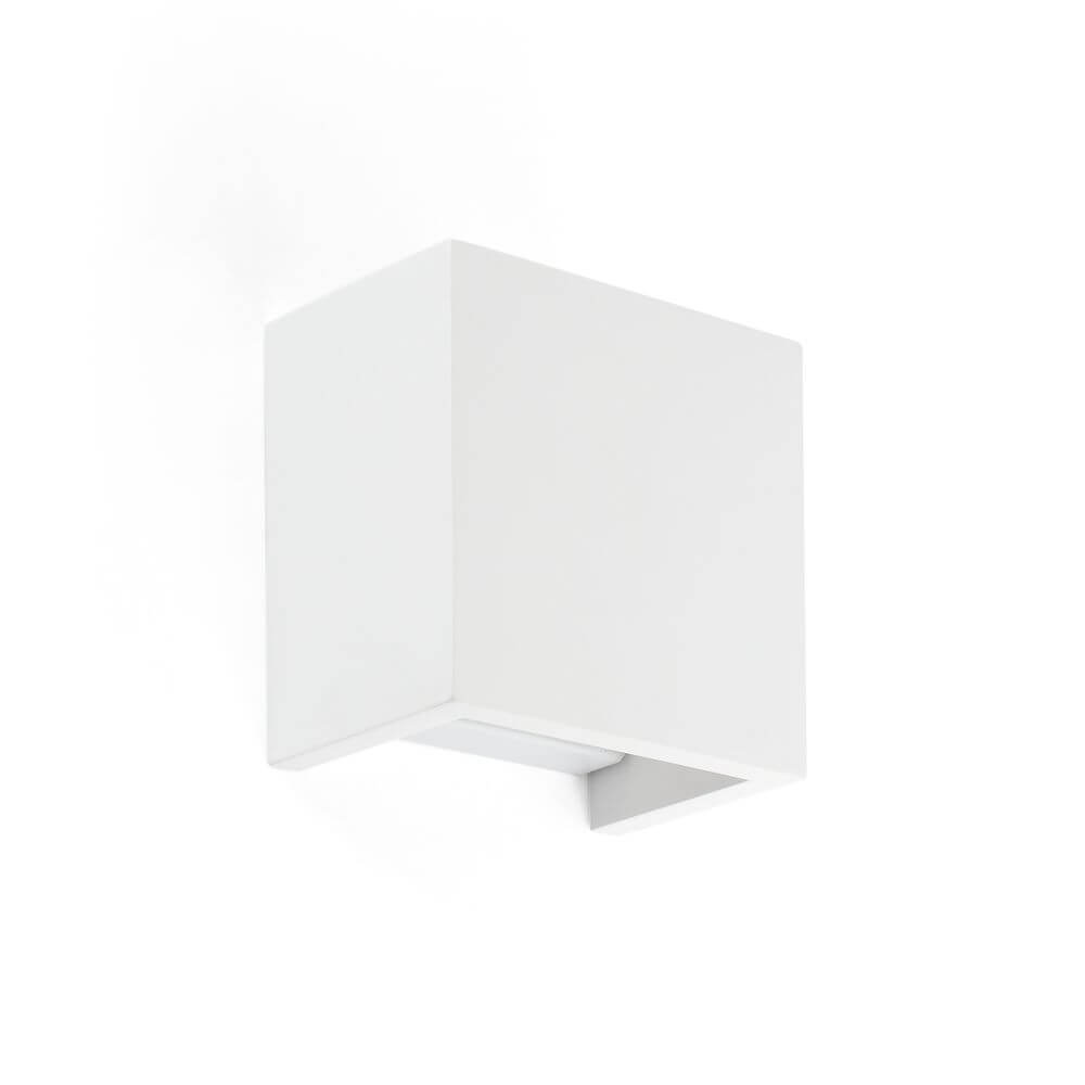 Wandleuchte OSLO Weiß in modernem, quadratischem Design für stilvolle Innenräume.