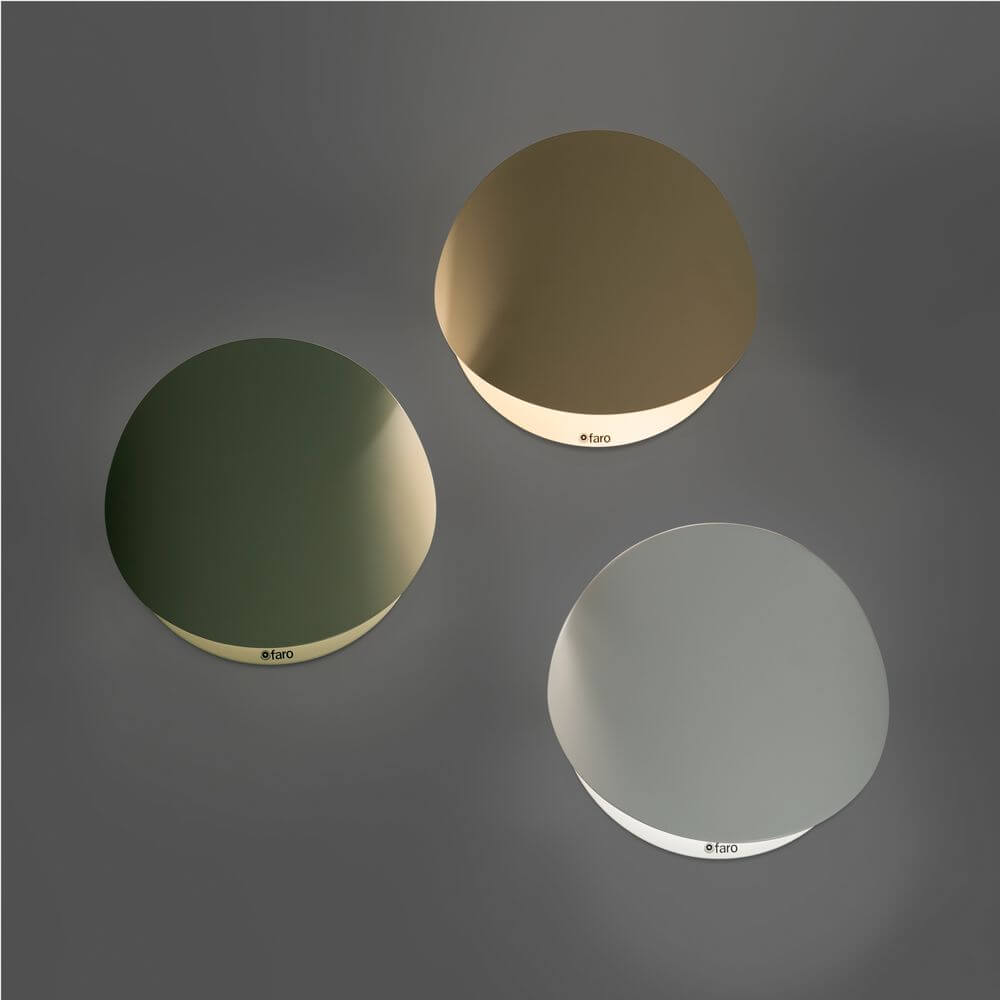 Wandleuchte OVO-P Weiß in verschiedenen Farben, elegante Wandbeleuchtung für modernes Interieur.