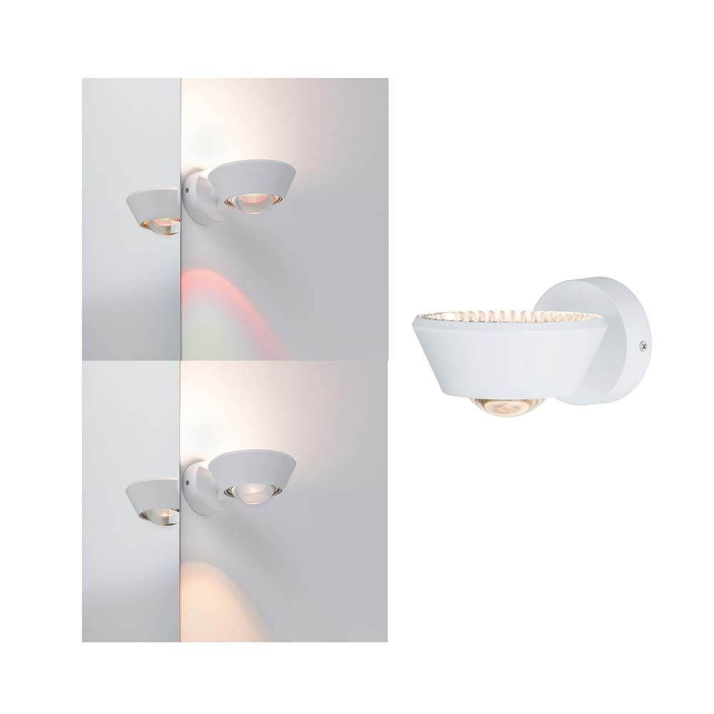 Wandleuchte Sabik IP44 LED Dimmbar 13W Weiß 230V mit dekorativen Lichteffekten und Spritzwasserschutz.