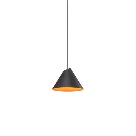 LED-spisebordslampe S Shiek 620 lm svart i moderne design med svart ytterdel og oransje innvendig lys