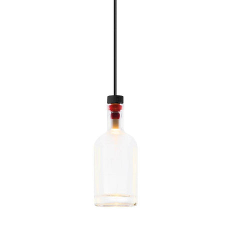 LED pendellampe Cork 120 lm svart med elegant glasskropp og robust kabel.