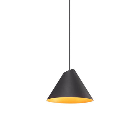 LED-pendellampe Shiek M svart, gullfarget - smakfull pendellampe med moderne design.