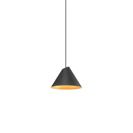 LED-pendellampe Shiek S 620lm svart, gullfarget i moderne design med strålende lys.