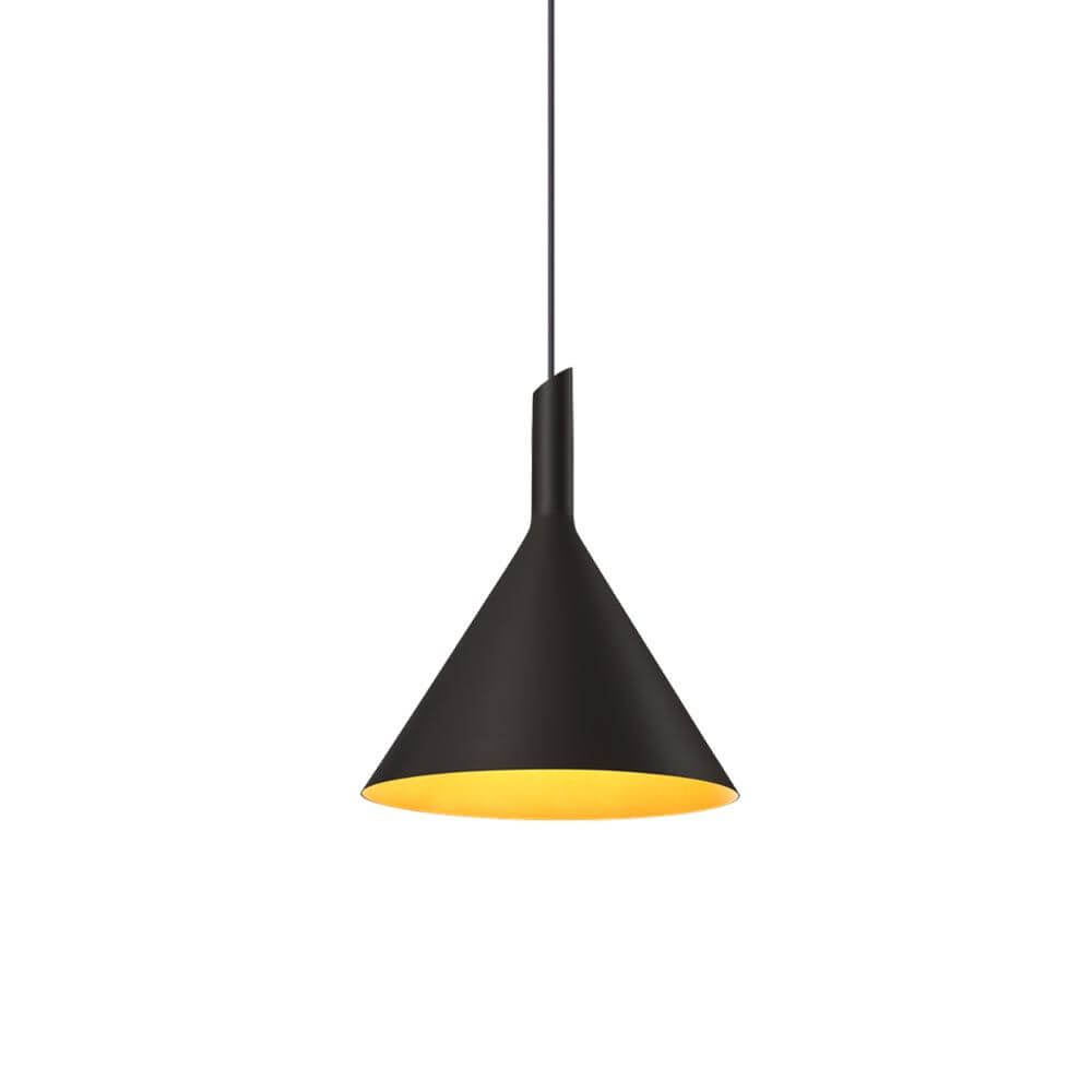 LED Hängeleuchte Shiek L in Schwarz, Goldfarben - moderne und elegante Pendelleuchte für Wohnräume.