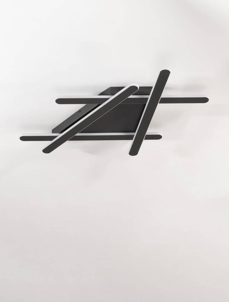 Willow LED Deckenleuchte 59cm 4-flammig 3000K design mit überkreuzten Metallleisten