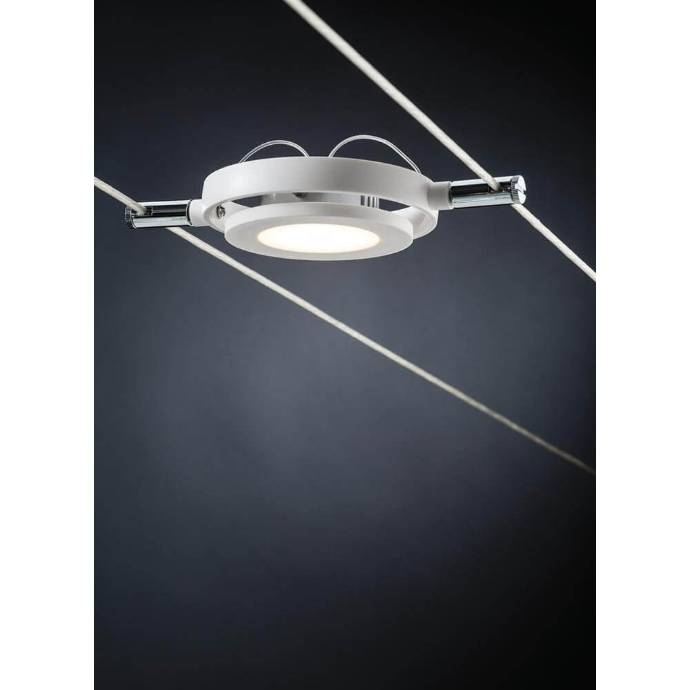 Wire Systems DC LED Set RoundMac 6x4W Weiß 12V DC 30VA an einem Seil montiert