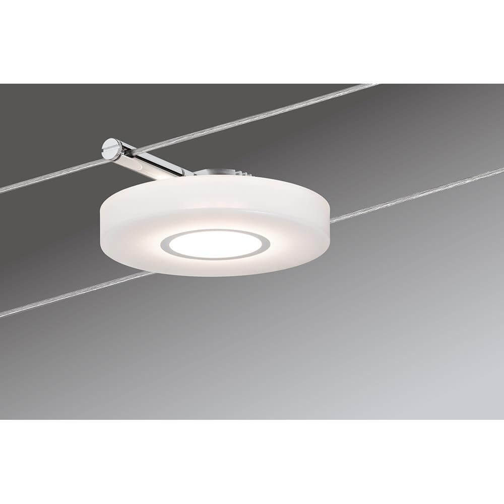 Wire Systems DC Set DiscLED I 5x4W Chrom Satin 12V DC 30VA – modernes LED Seilsystem für individuelle Lichtlösungen
