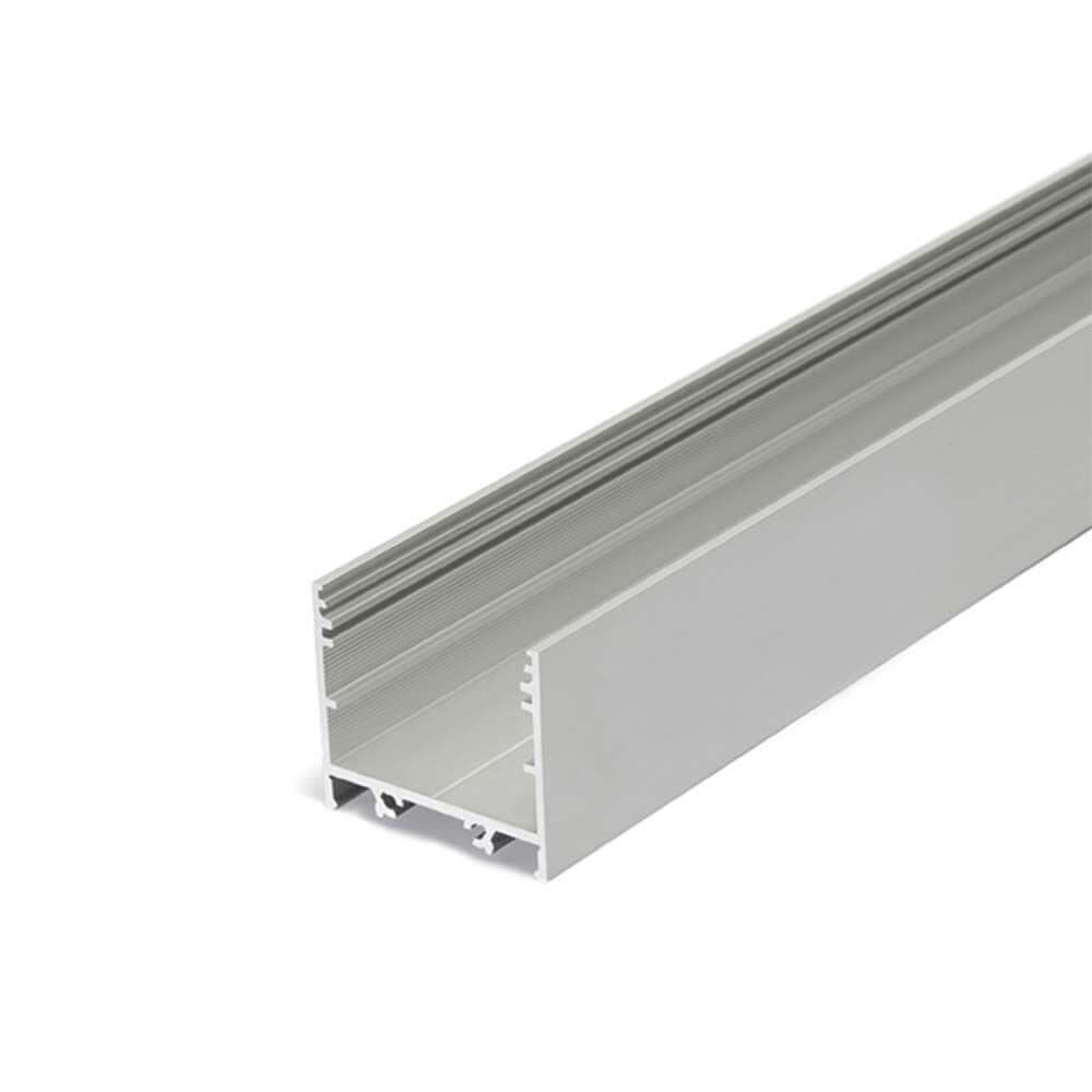 XXL Aufbauprofil 200cm Alu-eloxiert ohne Abdeckung für LED-Strips