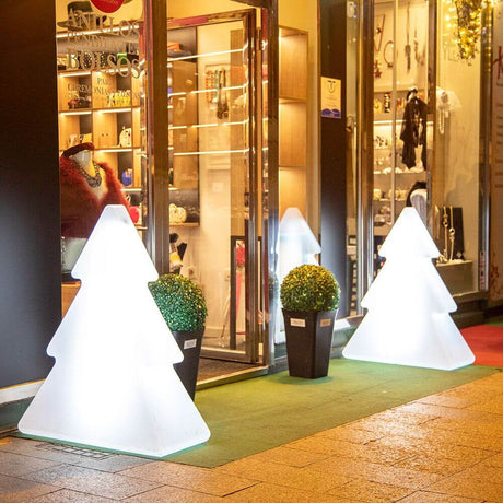 Illuminated Christmas trees outdoors, ideal for festive decoration, XXL LED Christmas tree Pinus 160cm IP65.