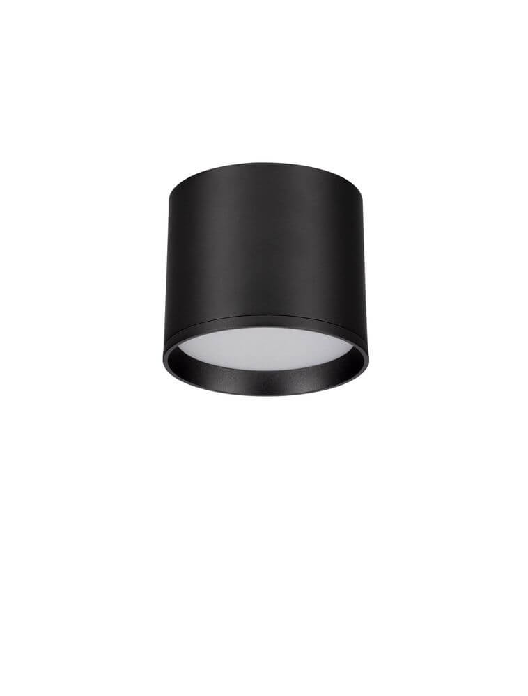 Ziaza LED Deckenleuchte Ø 10cm 3000K mit modernem, schlankem Design in schwarzem Finish.