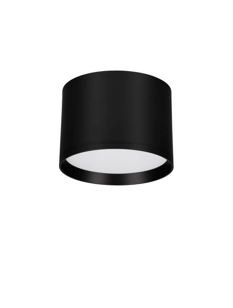 Alt Tag: Ziaza LED Deckenleuchte Ø 12cm 3000K schwarzer zylindrischer Deckenaufbauleuchte modern