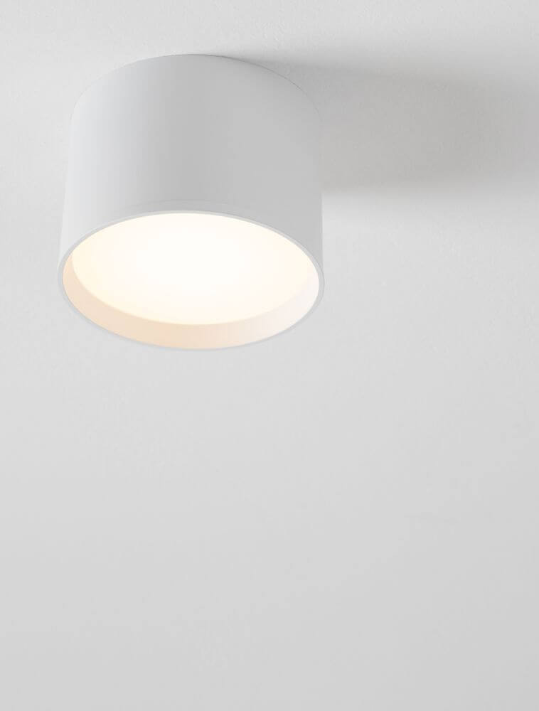 Ziaza LED Deckenleuchte Ø 12cm 3000K modern weiße Deckenleuchte, warmweißes 3000K Licht, kompakte runde Oberfläche