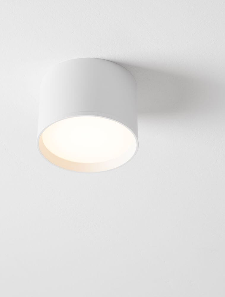 Alt Tag: Ziaza LED Deckenleuchte Ø 12cm 3000K weiße runde Deckenleuchte moderne Oberfläche warmweißes Licht