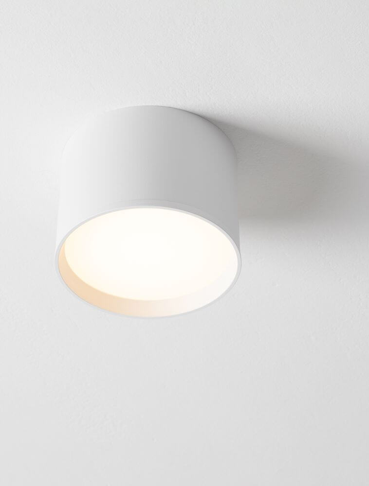 Ziaza LED Deckenleuchte Ø 12cm 3000K moderne weiße Deckenleuchte rund warmweiß, minimalistisches Design für Flur oder Wohnzimmer