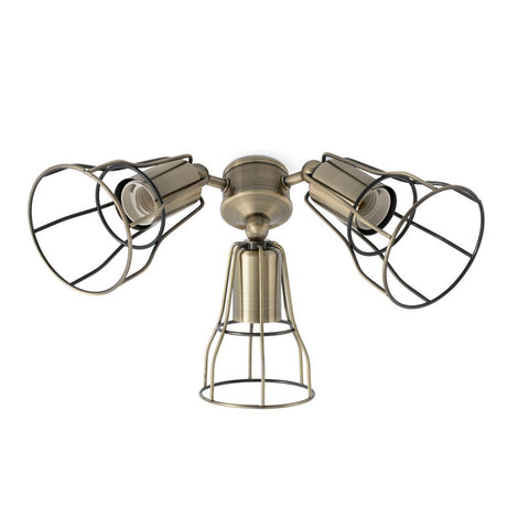 Zubehör-Kit Altgold für Ventilator Yakarta, Licht Kit für Deckenventilator Yakarta in Altgold.