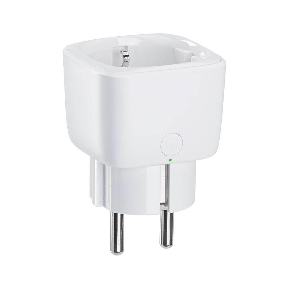 Zwischenstecker Smart Home Zigbee in kompakter, weißer Ausführung zur smarten Steuerung von Leuchten.