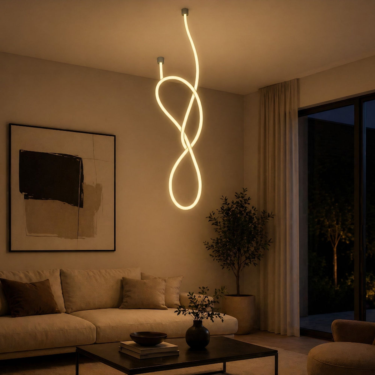 s.luce Arion Flex LED hang- & plafondlamp lichtslang