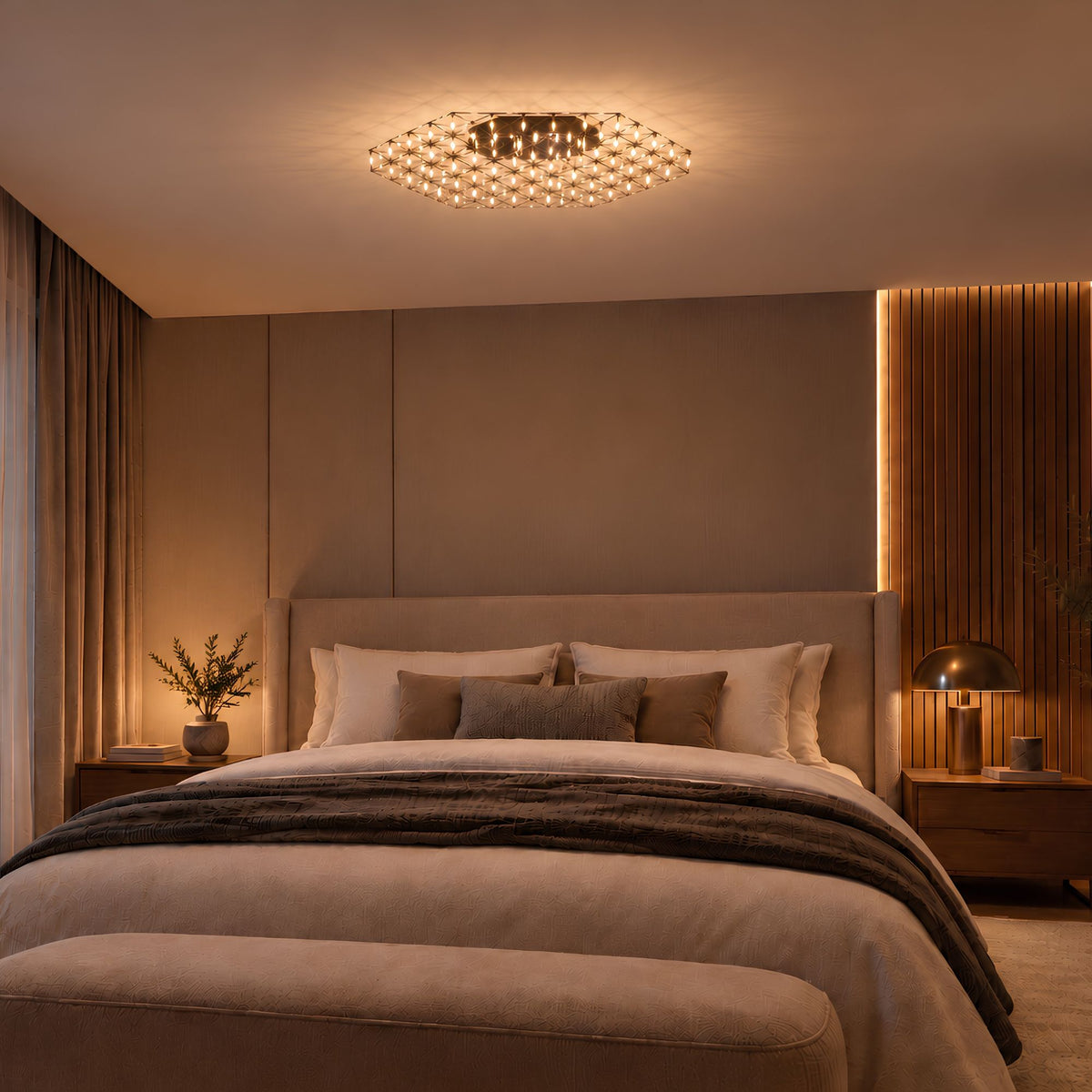 s.luce Atom eckige LED Effekt Wand- & Deckenleuchte