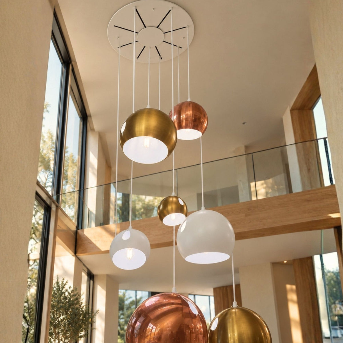 s.luce Baldaquin de luminaires suspendus modulaires multiples