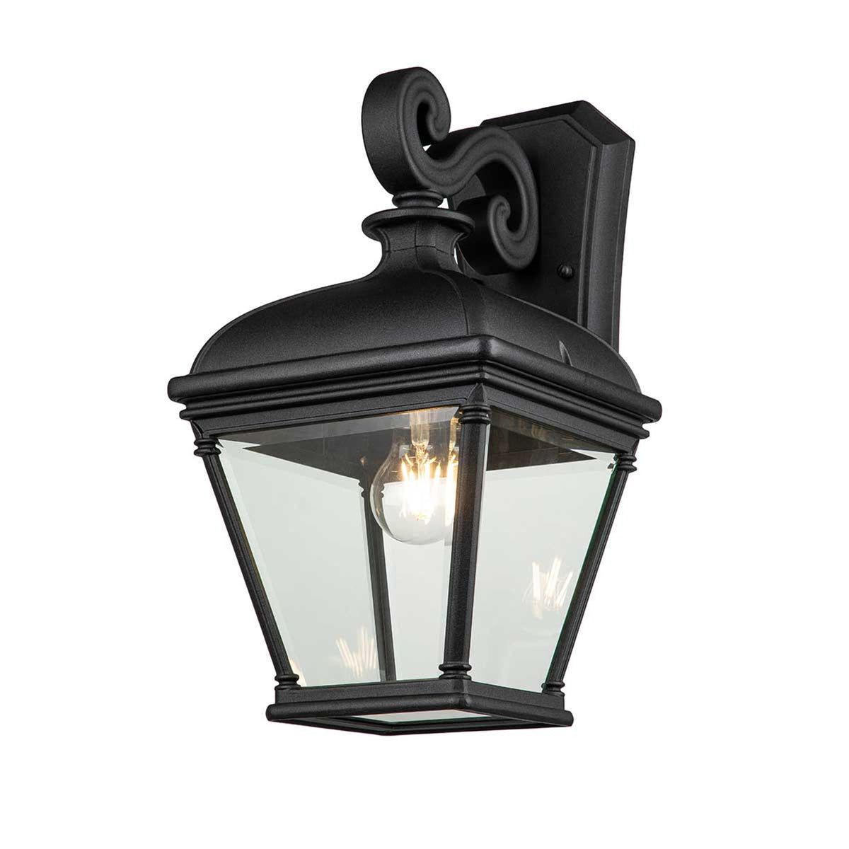 Lanterna da parete per esterni Bayview a 1 luce IP44 Nero 42cm (1)