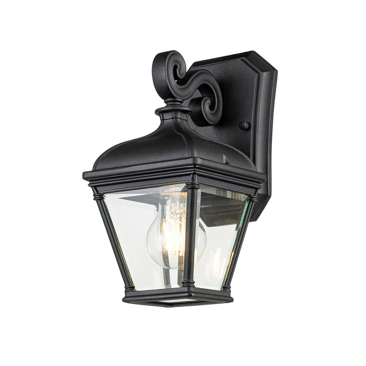 Lanterna da parete da esterno Bayview a 1 luce IP44 Nero (1)