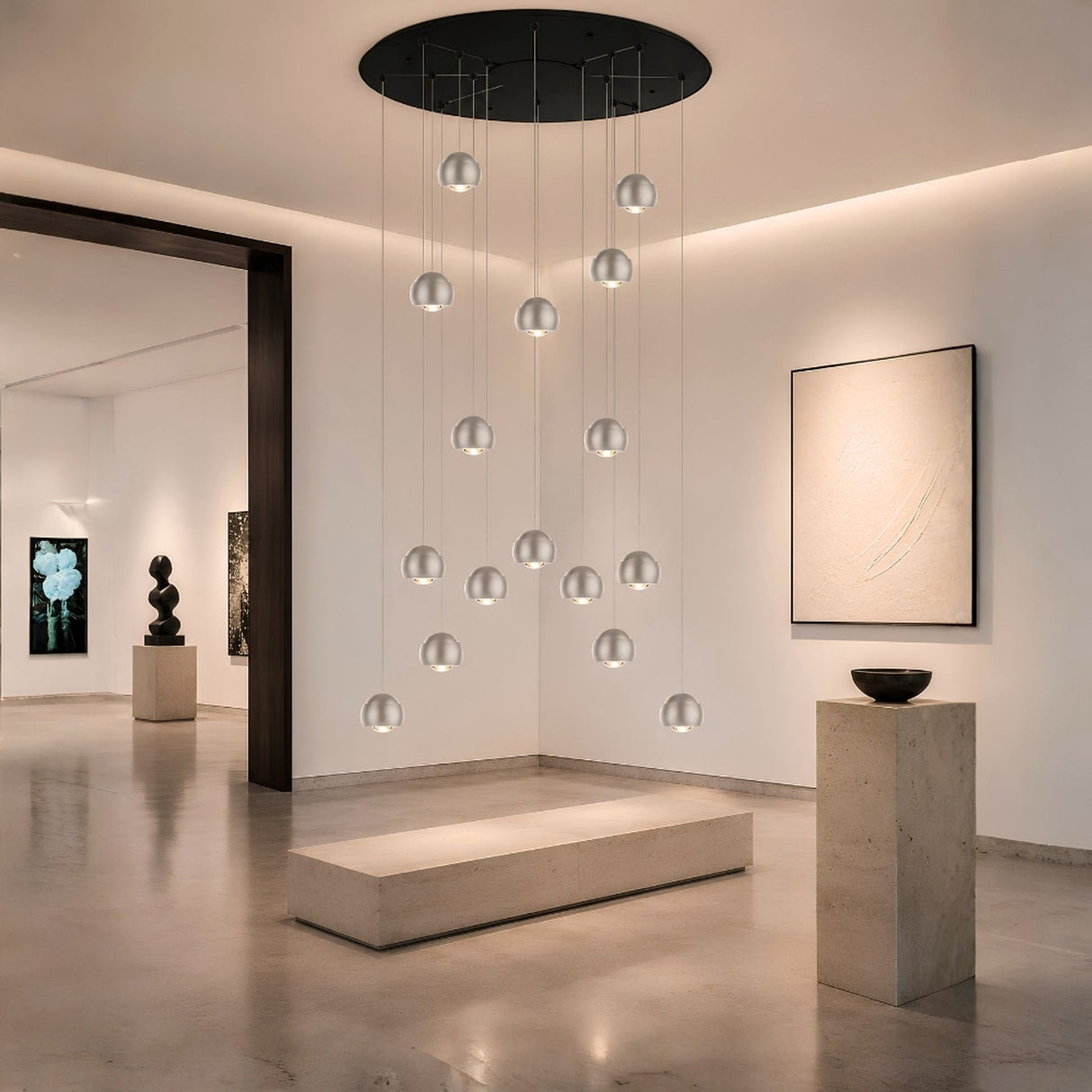 s.luce Beam XL LED-gallerilampe Pendellampe med 16 eller 24 lys