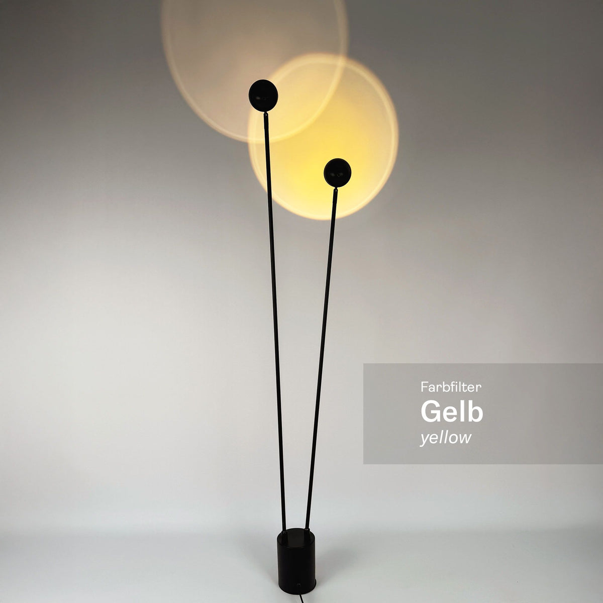 s.luce Beam Glas Farbfilter Gelb für Beam Leuchte, erzeugt warme gelbe Lichtakzente
