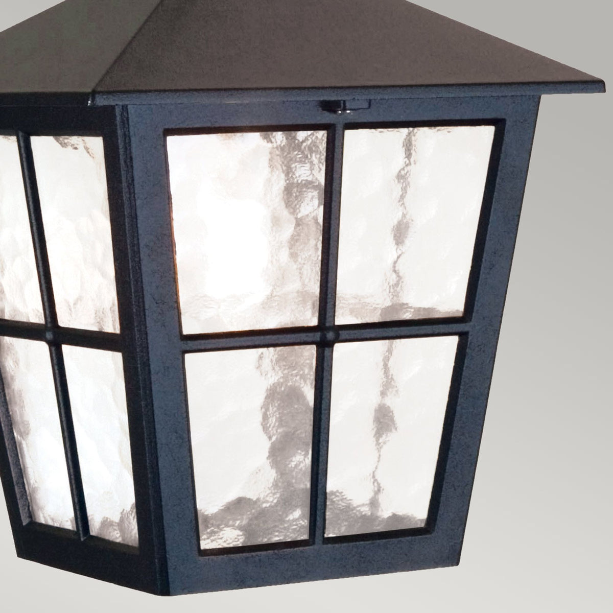 Outdoor pendant light Canterbury 1-light glass IP43 Black (3)
