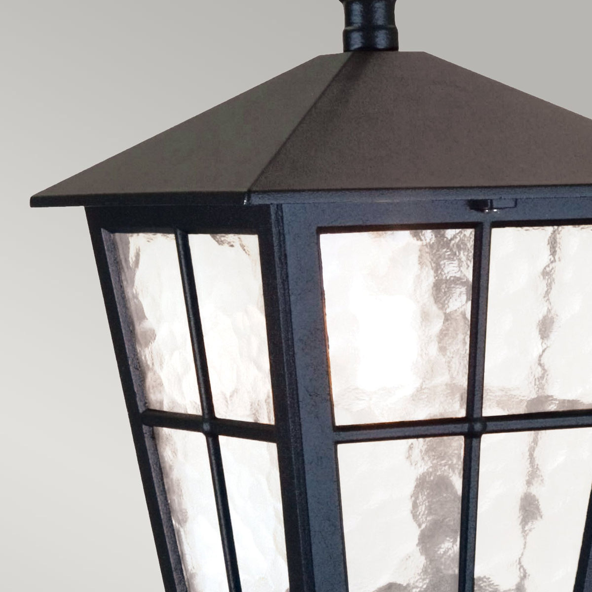 Outdoor pendant light Canterbury 1-light glass IP43 Black (4)