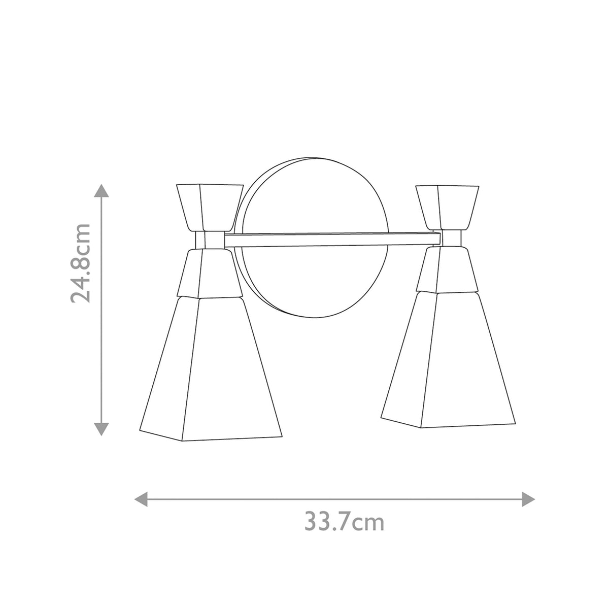Wandleuchte Bowtie 2-flammig 34x10cm (6)