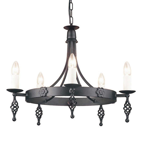 Kronleuchter Belfry 5-flammig Schwarz Ø 60cm (1)