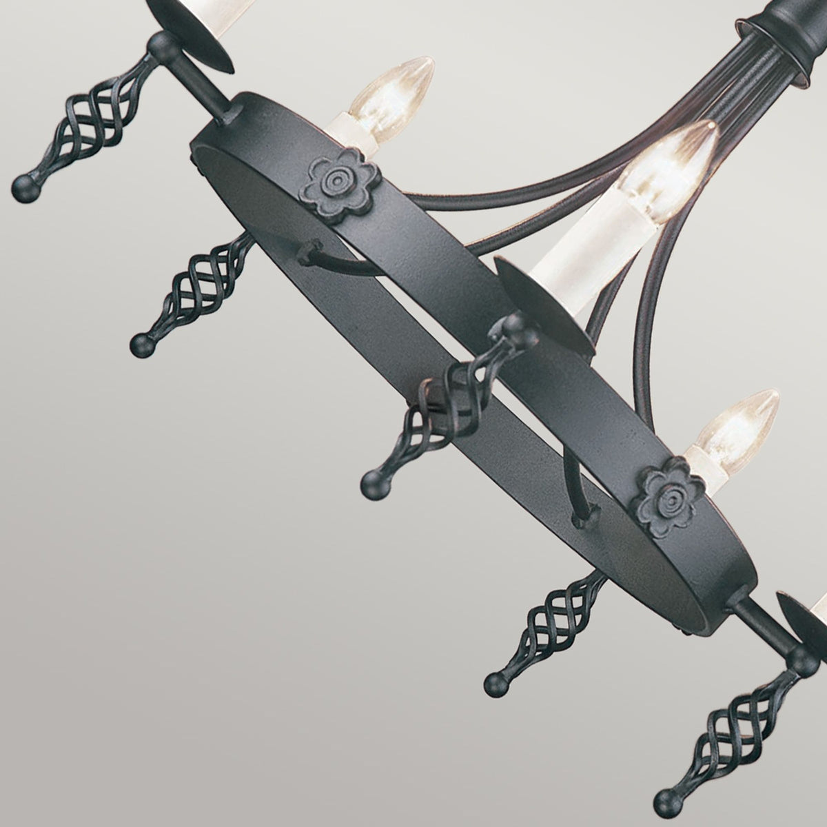 Kronleuchter Belfry 5-flammig Schwarz Ø 60cm (4)