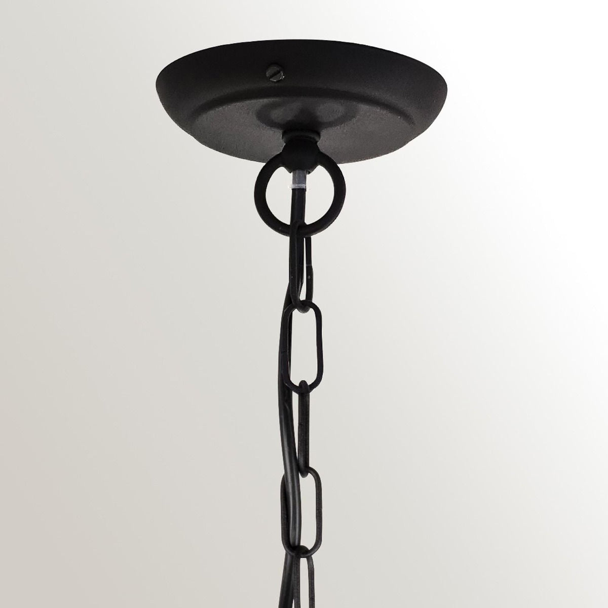 Ljuskrona Carisbrooke med 6 ljuskällor, höj- och sänkbar, svart, 61 cm