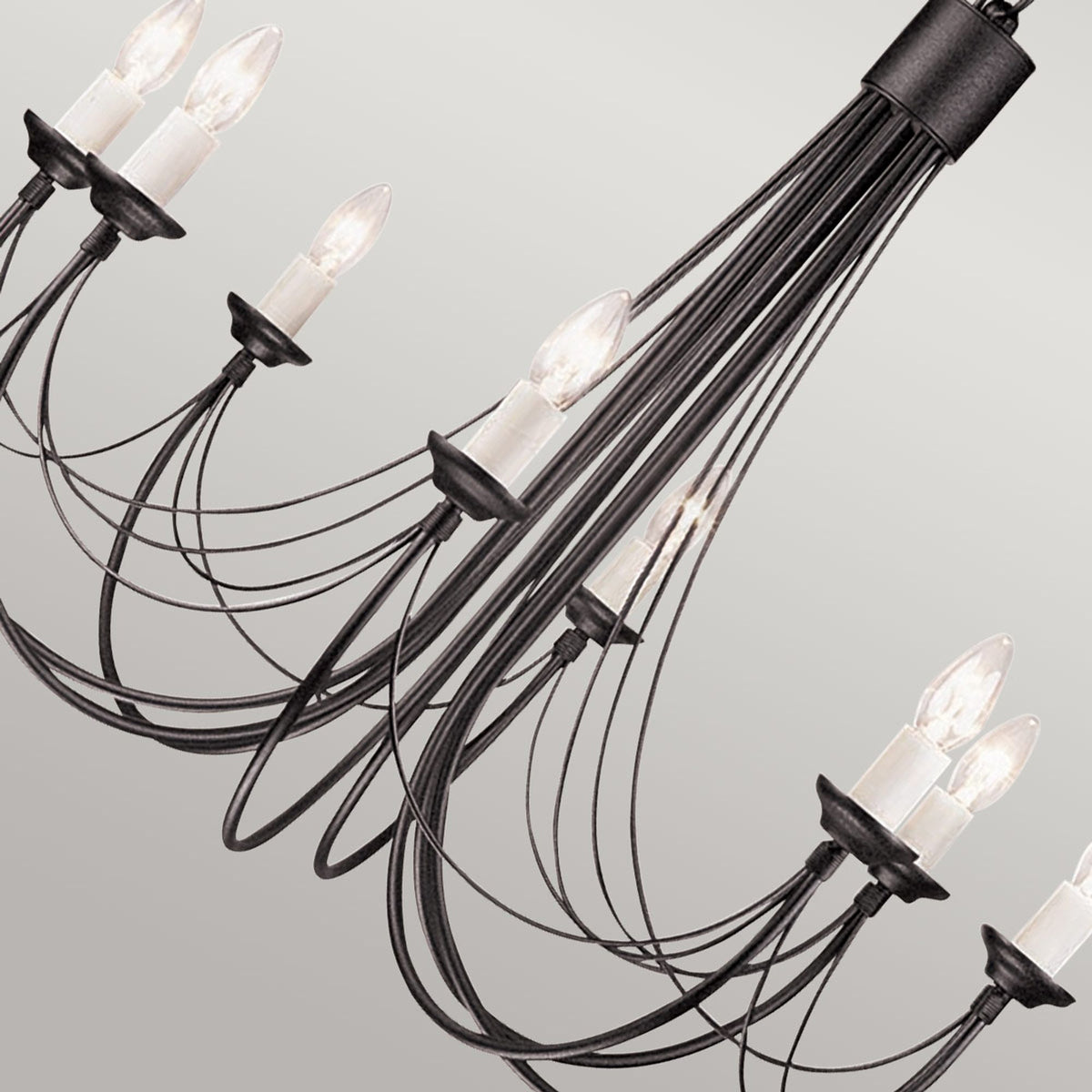 Carisbrooke chandelier 8-light Black Ø 86cm (5)