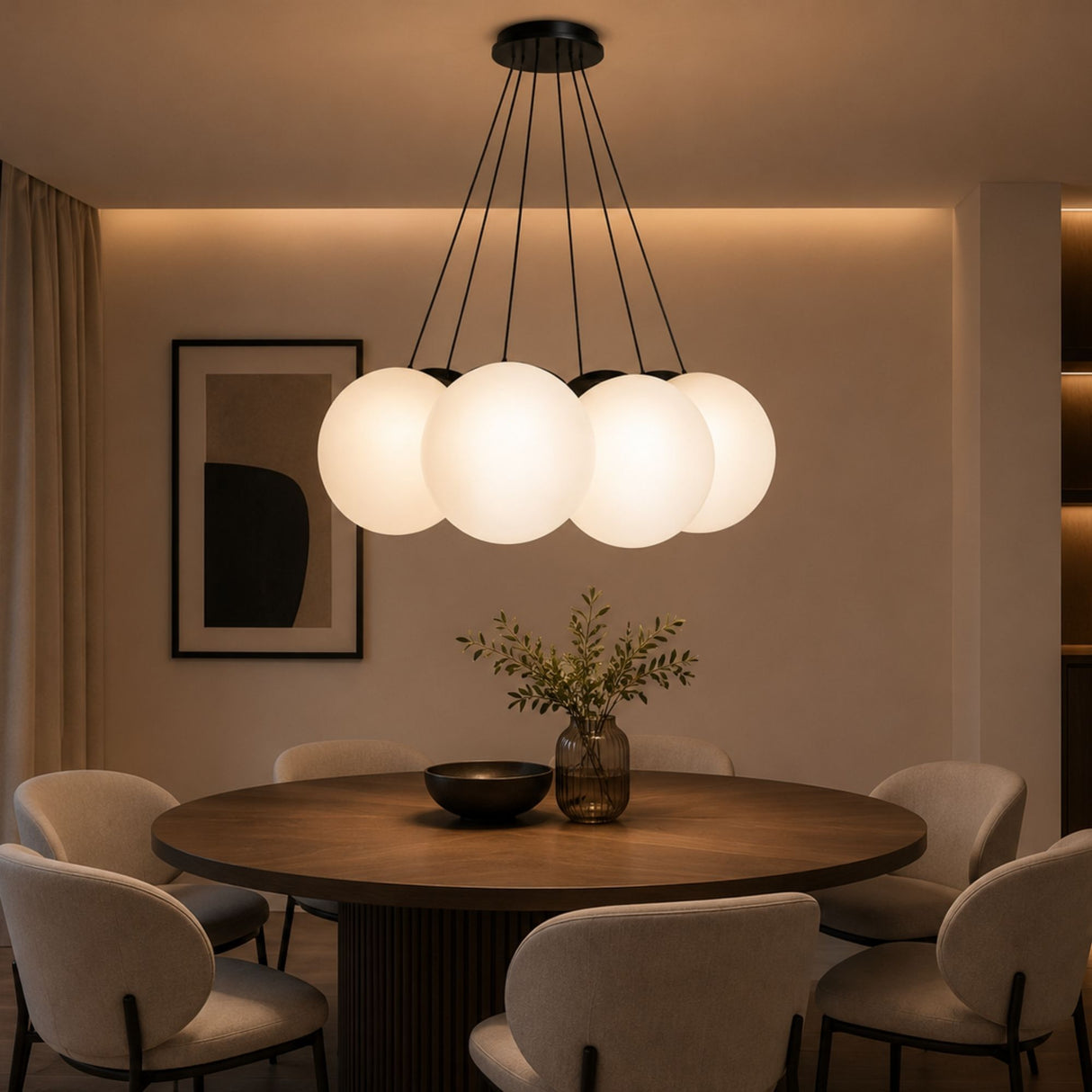 s.luce Orb Suspension multiple Cluster à 7 lumières 7x30cm