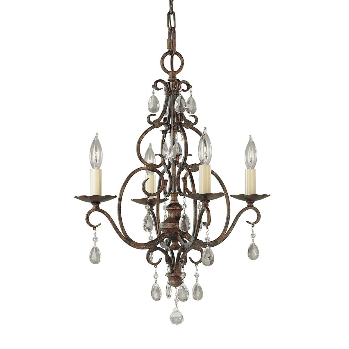 Lampadario Chateau a 4 luci Bronzo Ø 42 cm (1)