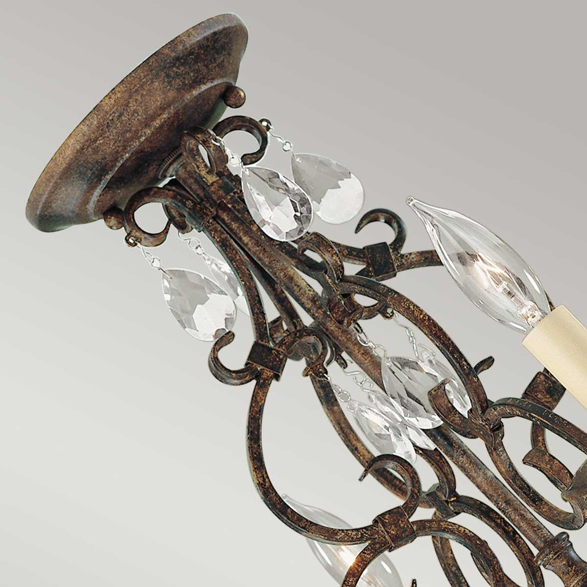 Lampadario Chateau a 4 luci Bronzo Ø 42 cm (6)