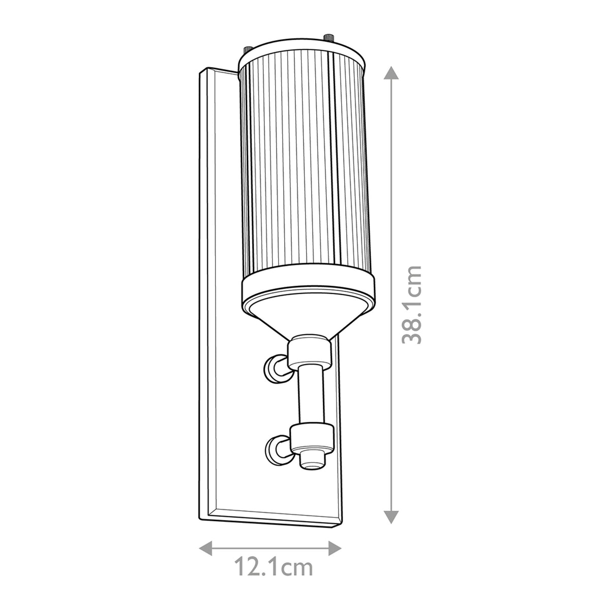 Wandleuchte Paulson 1-flammig IP44 Chrom 38cm (6)
