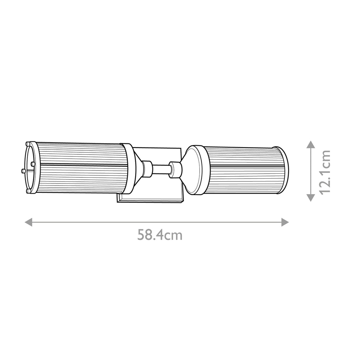 Wandleuchte Paulson 2-flammig IP44 Chrom (5)