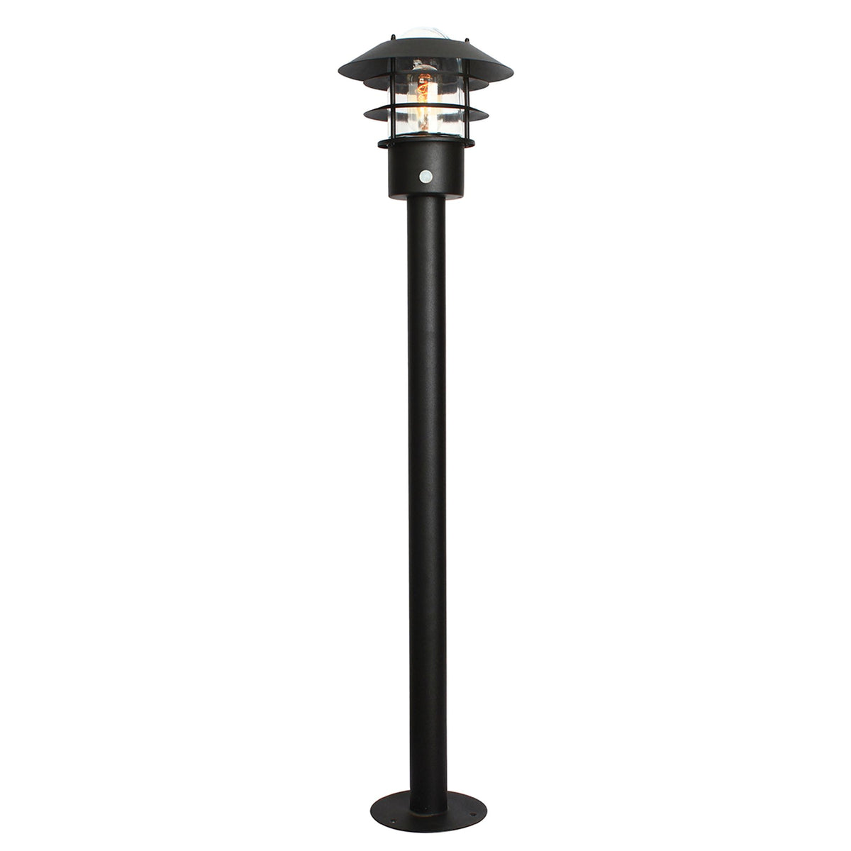 Paletto luminoso Helsingor a 1 luce PIR IP44 Nero 100cm (1)