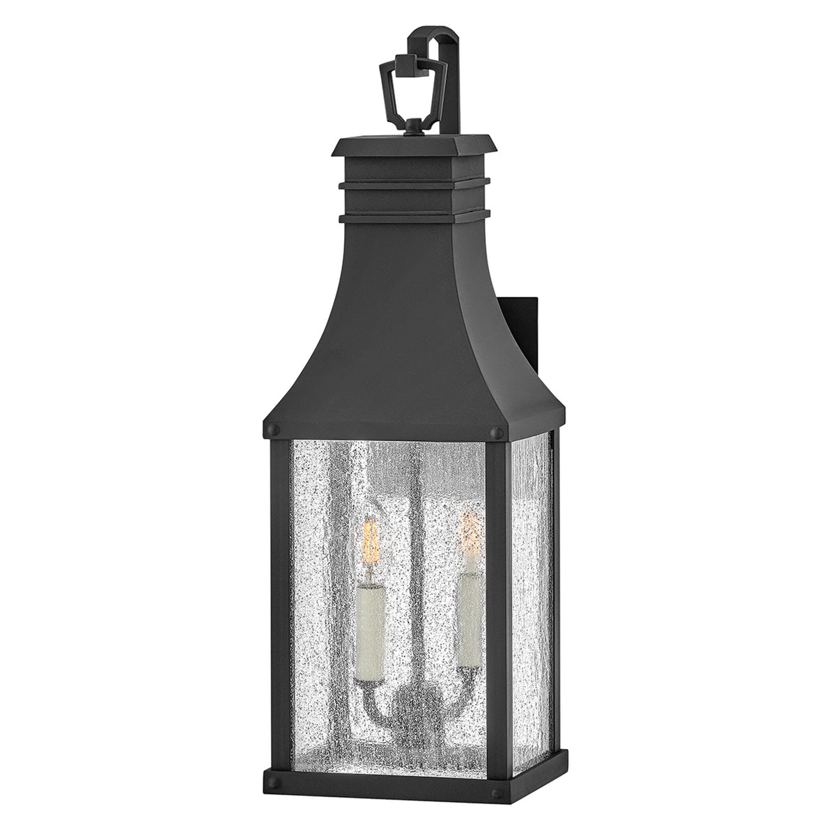 Lanterne da parete per esterni Beacon Hill a 2 luci IP44 Nero 20x20cm (2)