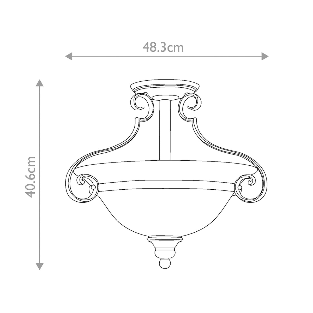 Deckenleuchte Cello 2-flammig Bronze Ø 48cm (5)